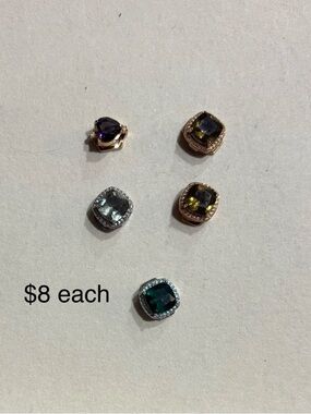KEEP Collective Multi-Color Gem Bracelet Charms - Purple, Green, Gray, Brown